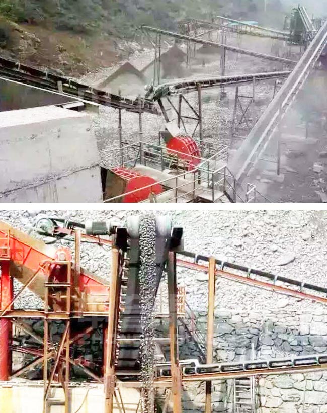 湖南省常德時產400噸玄武巖破碎生產線 湖南省常德時產400噸玄武巖破碎生產線