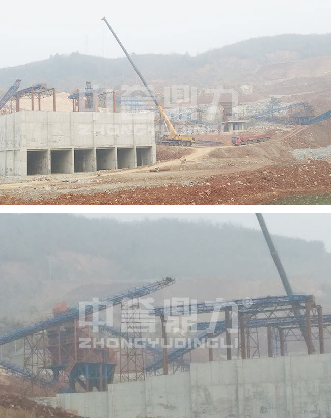 江西九江時產600噸固定式碎石生產線 江西九江時產600噸固定式碎石生產線