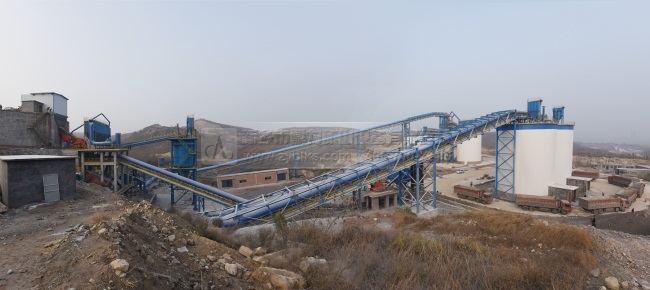 河南安陽中聯水泥時產1500噸骨料生產線