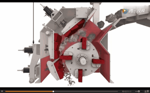 反擊式破碎機(jī)工作原理3d動(dòng)畫視頻